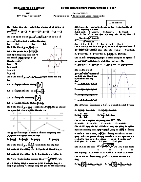 Đề thi THPT quốc gia môn Toán - Mã đề thi 01